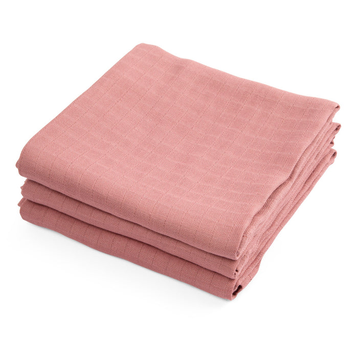 Sebra Muslinfilt 3-pack Blossom Pink