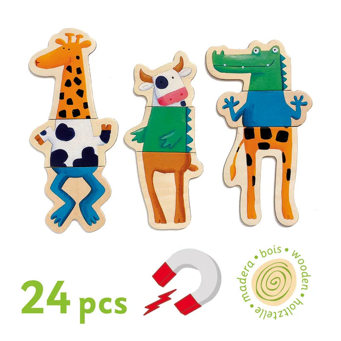 Djeco Crazy Animals Magnetpussel