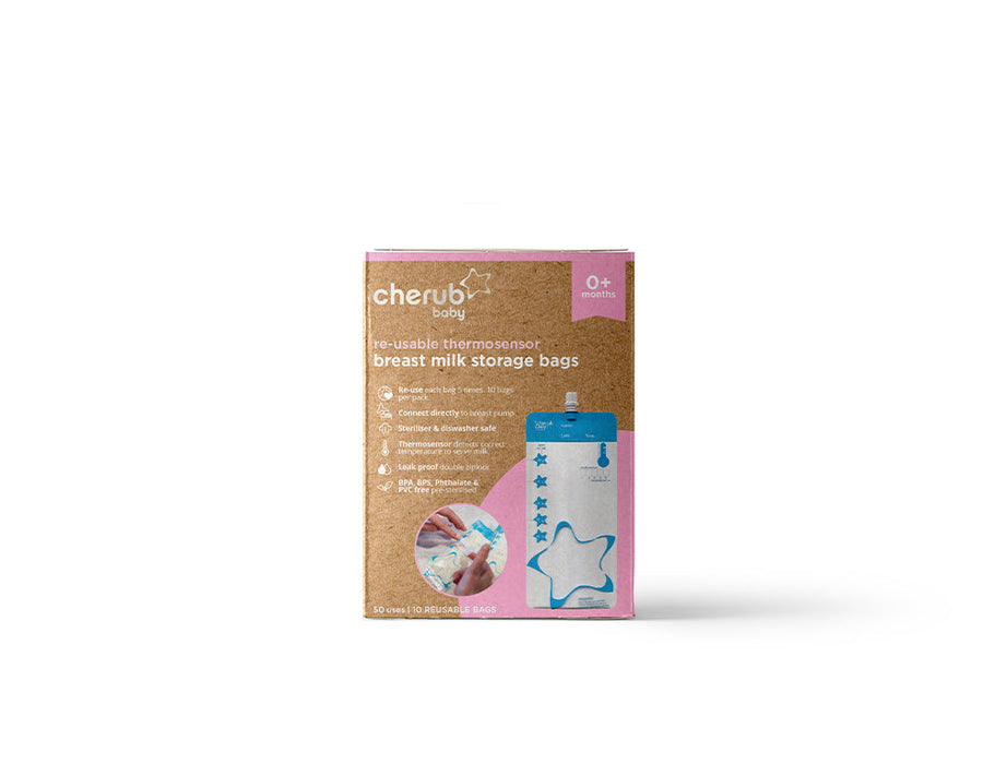 Cherub Baby Mjölkpåse Återanvändningsbar ThermoSensor (10 st) 180ml