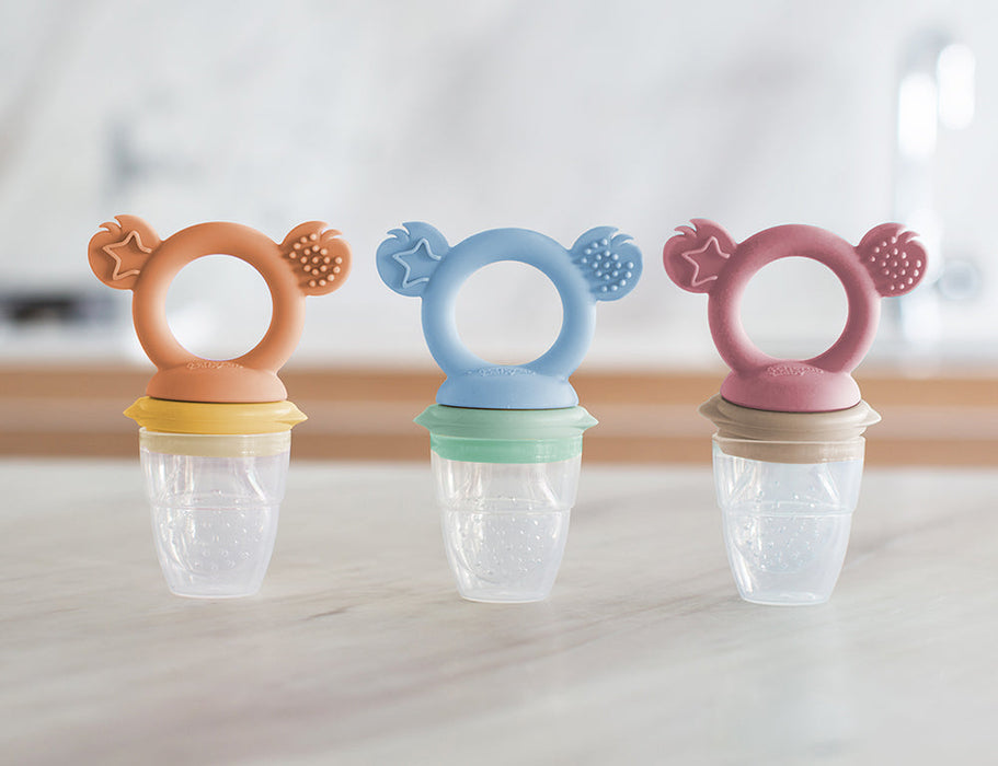 Cherub Baby Food Feeder Silikon - Dusty Rose & Sand