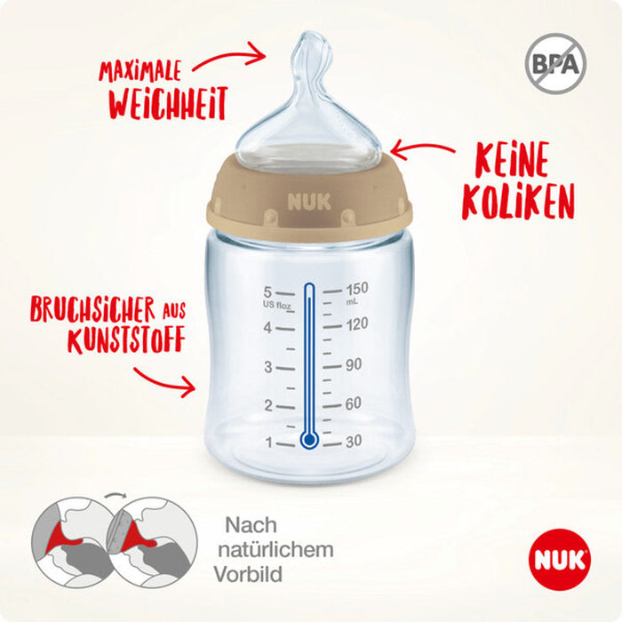 NUK First Choice+ Nappflaska Anti-Kolik 150 ml, Safari