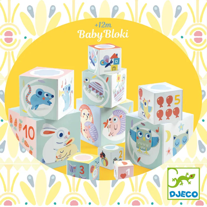 Djeco Baby White Bloki Stapelklossar