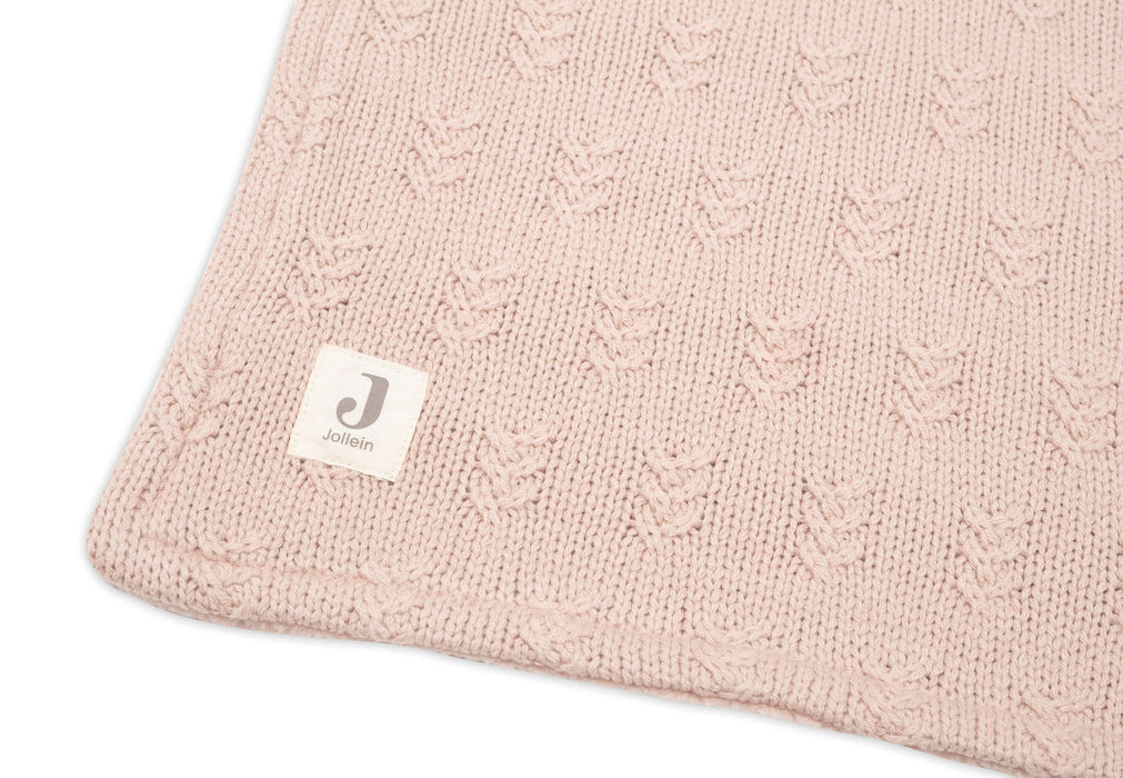 Jollein Filt 75x100cm Grain knit Wild Rose/Velvet