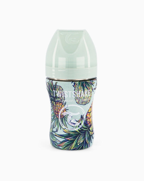 Twistshake Nappflaska Rostfritt Anti-Kolik Stål 260ml Ananas