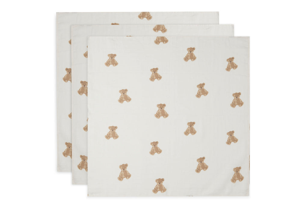 Jollein Muslinfilt 70x70cm Teddy Bear 3-Pack