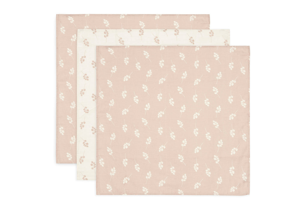 Jollein Muslinfilt 70x70cm Twig Wild Rose (3-pack)