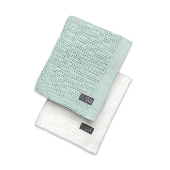 Vinter & Bloom Filt Soft Grid EKO 2-p Bright White/Sage Green