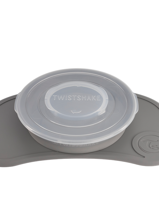 Twistshake Click-Mat & Tallrik Pastellgrå