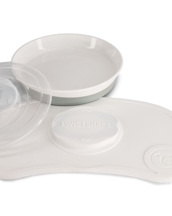 Twistshake Click-Mat & Tallrik Vit