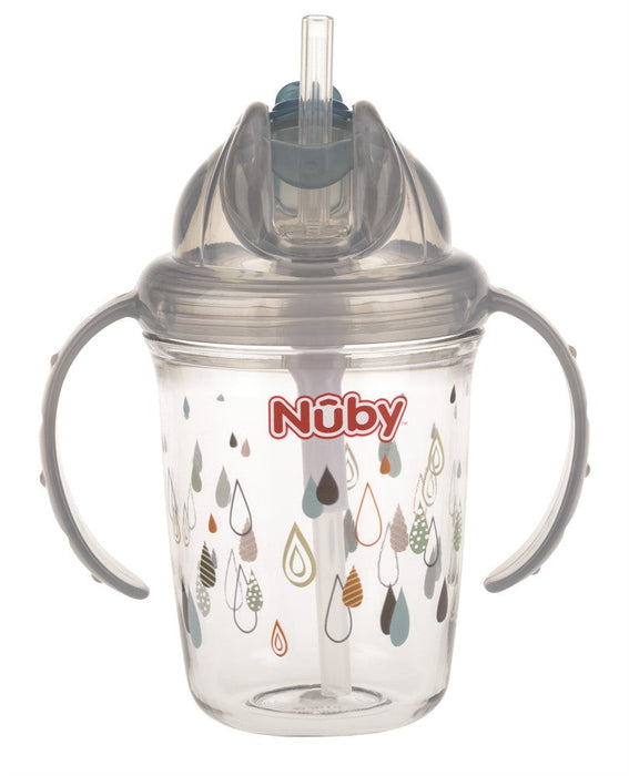 Nuby Twin Handle Tritan Flip It Grey 240ml