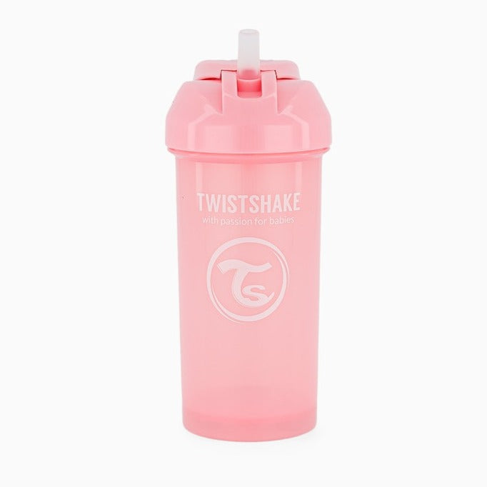 Twistshake Sugrörsmugg 360ml Rosa