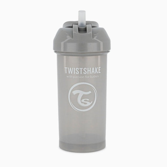 Twistshake Sugrörsmugg 360ml Pastel Grå