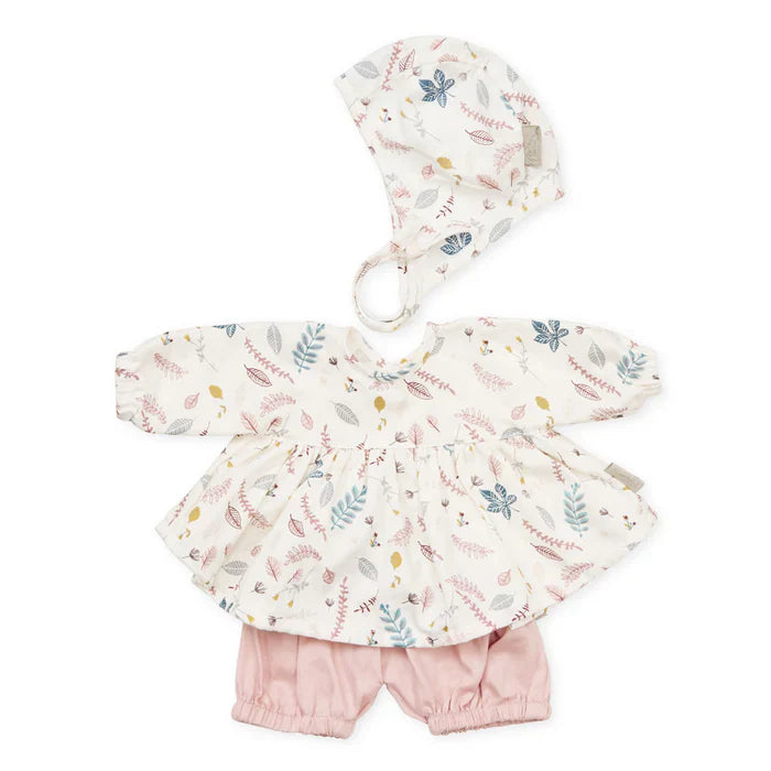 Cam Cam Copenhagen Dockkläder Set & Bonnet Pressed Leaves Rose