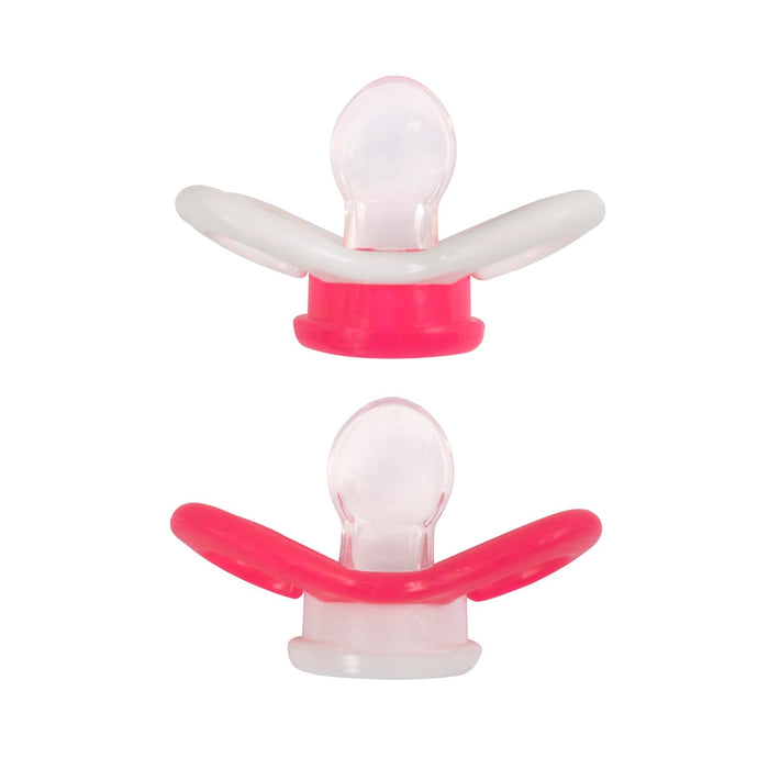 Barnets Favorit 2-pack Silikon luftnappar 0-6 månader Rosa/Vit