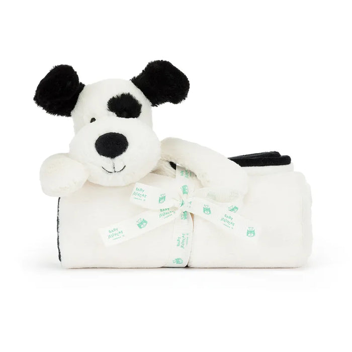 Jellycat Bashful Black & Cream Puppy Filt 70x56 cm