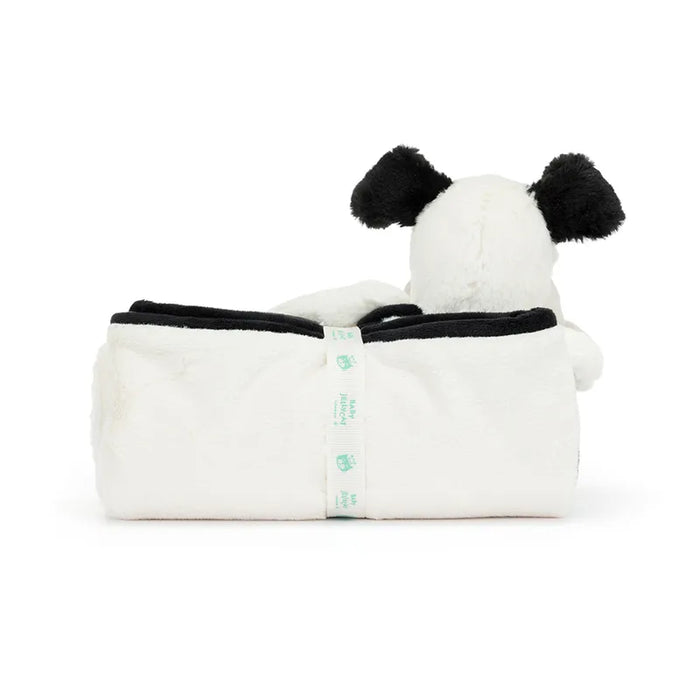 Jellycat Bashful Black & Cream Puppy Filt 70x56 cm