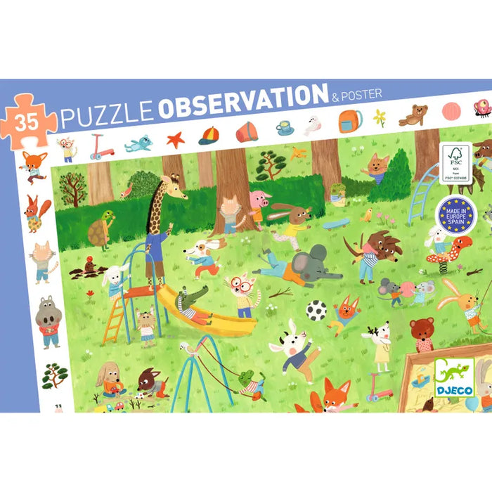 Djeco Observationspussel Little Friends' Garden 35 pcs - FSC MIX