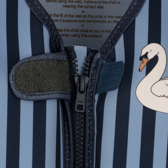 Konges Slöjd Simväst Swan Stripe Marinblå