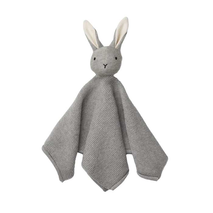 Liewood Milo Stickad Snuttefilt Rabbit Grey Melange