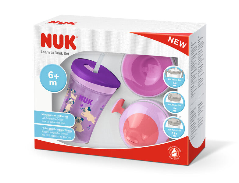 NUK Learn to Drink Set Lila