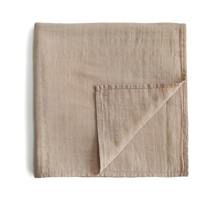 Mushie Tunn Babyfilt Swaddle Pale Taupe