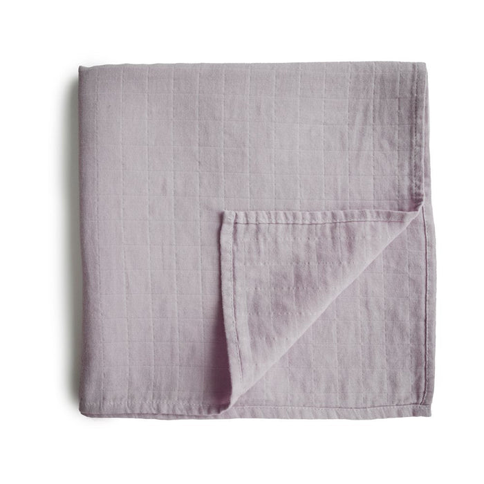 Mushie Tunn Babyfilt Swaddle Soft Mauve