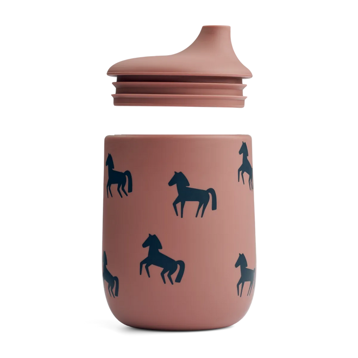 Liewood Ellis Sippy Cup Med Sugrör Horses/Dark Rosetta