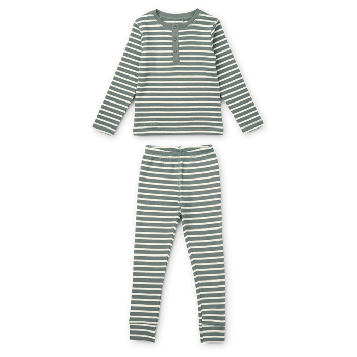 Liewood Wilhelm Pyjamas Set Blue Fog/Sandy