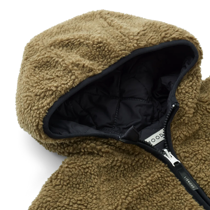 Liewood Jackson Vändbar Teddy Jacka Khaki black mix