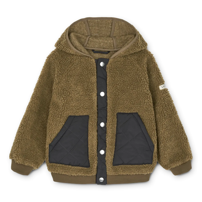 Liewood Fleecejacka Teddy Yves Khaki black mix