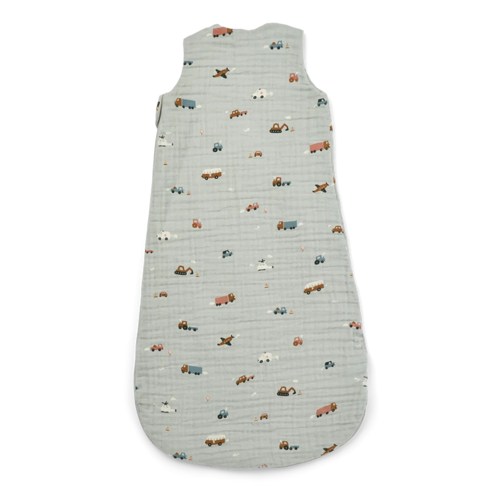 Liewood Flora Sleeping Bag Sovpåse Vehicles/Dove blue