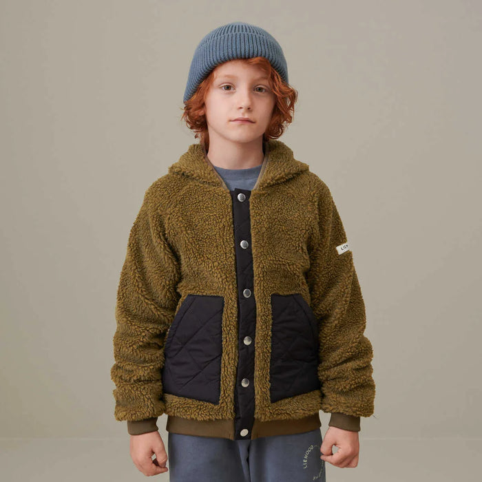 Liewood Fleecejacka Teddy Yves Khaki black mix