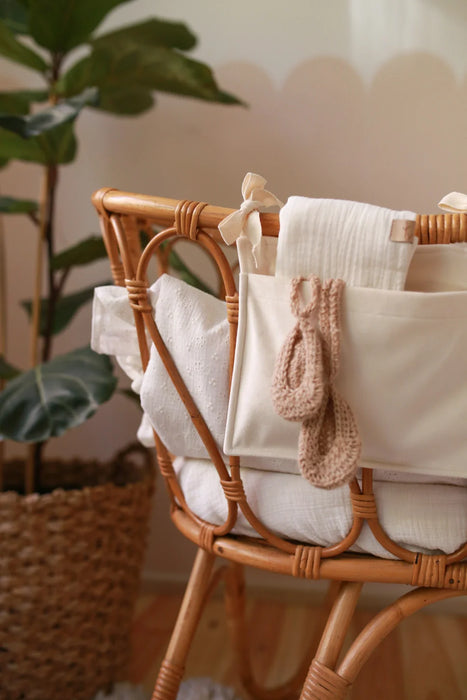 Babyly Baby Crib Organizer Sammet Cream