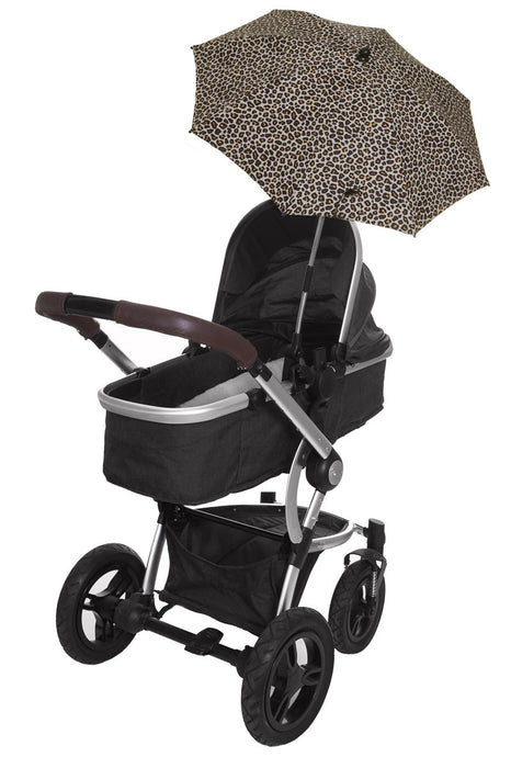 Fresh Kid Solparasoll Barnvagn Leopard Beige