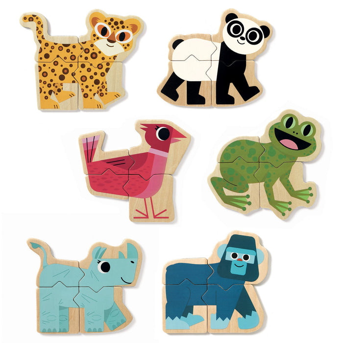 Djeco Crazy Animals Magnetpussel