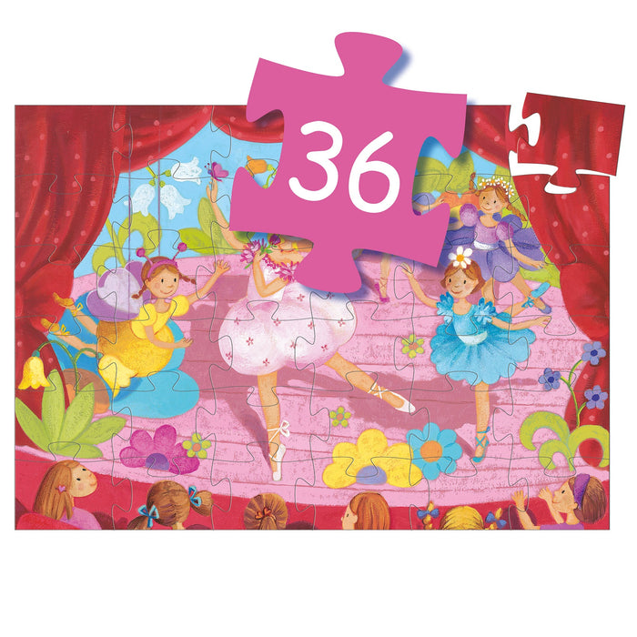 Djeco Ballerina And Flower Puzzle 36 pcs