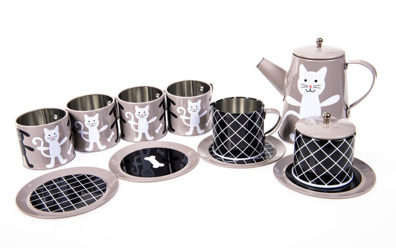 Pellianni Barnservis Tin Tea Set Grey