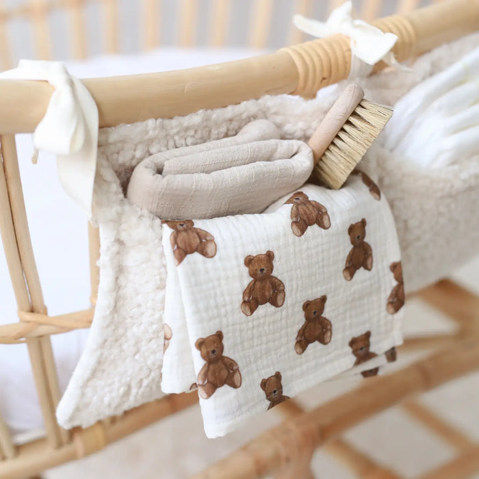 Babyly Baby Crib Organizer Teddy Cream