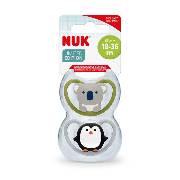 NUK +6m Napp Storlek 3 Monochrome 2-pack Silikon