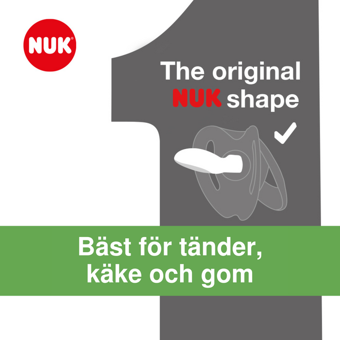 NUK +1.5år Napp Storlek 3 Creme 2-pack Silikon