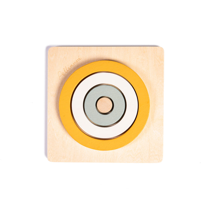 Pellianni Pussel Round Puzzle Mustard