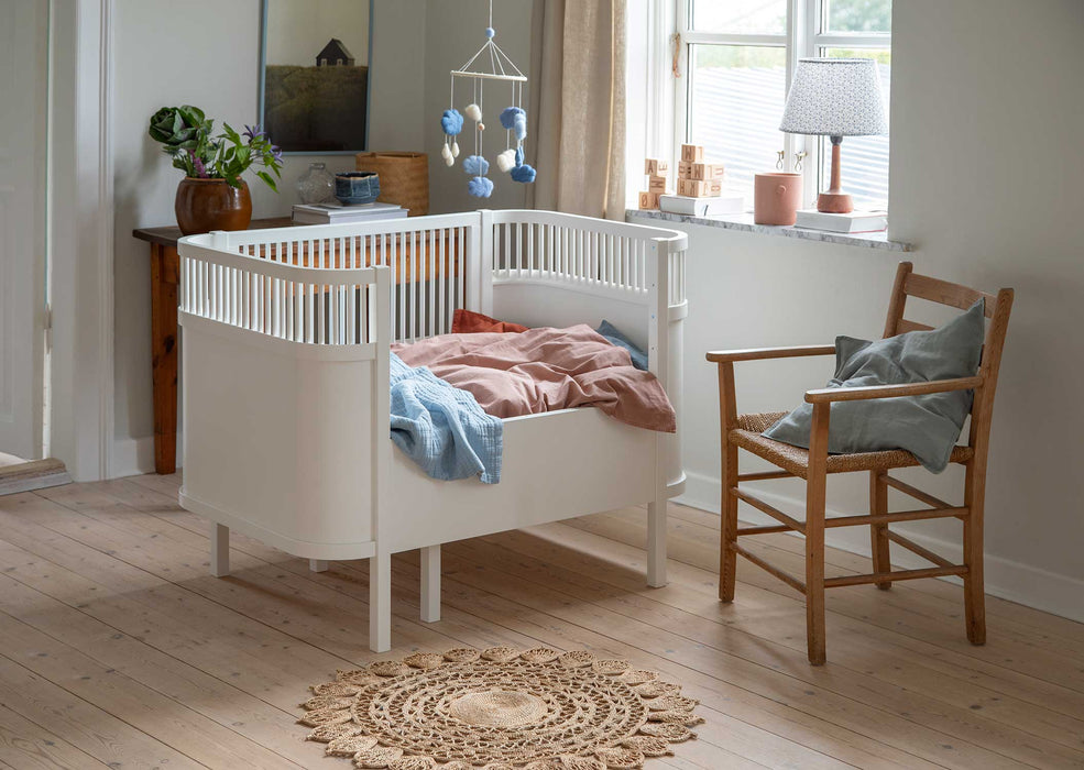 Sebra Växasäng 2 i 1 Baby & Juniorsäng Classic White