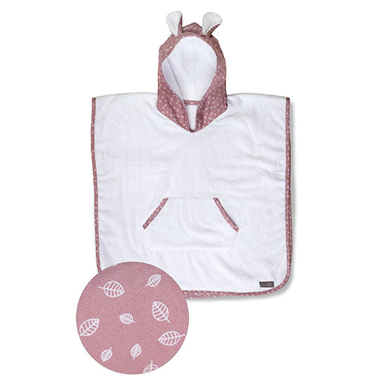 Vinter & Bloom Nordic Leaf Badponcho "Soft Pink"