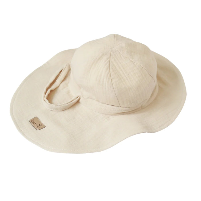 Babyly Solhatt Muslin Beige