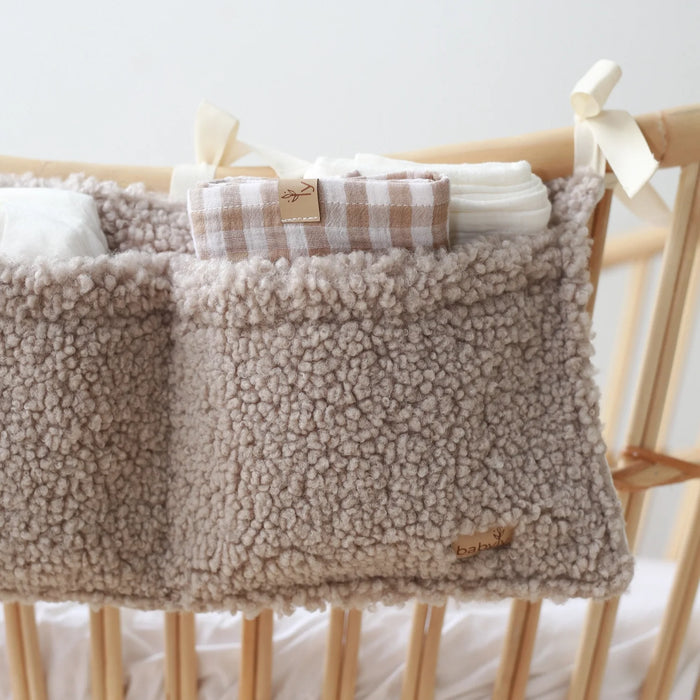 Babyly Baby Crib Organizer Teddy Taupe